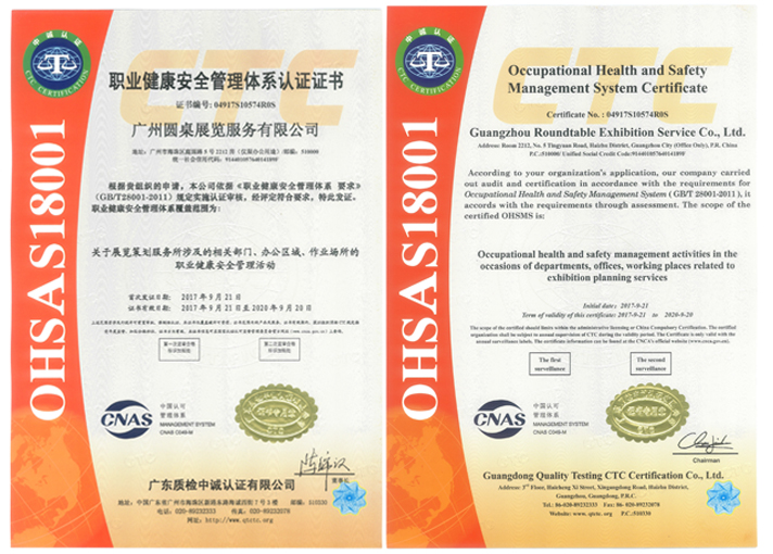 OHSAS18001认证