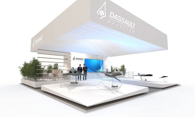 深圳展台搭建-DASSAULT-航空展展台搭建