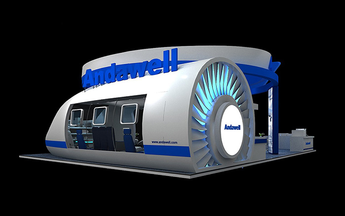 上海展览会搭建-Andawell-航空展台设计